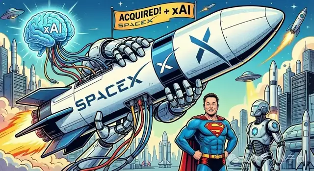 马斯克宣布SpaceX合并xAI！1.25万亿美元火箭AI巨兽诞生